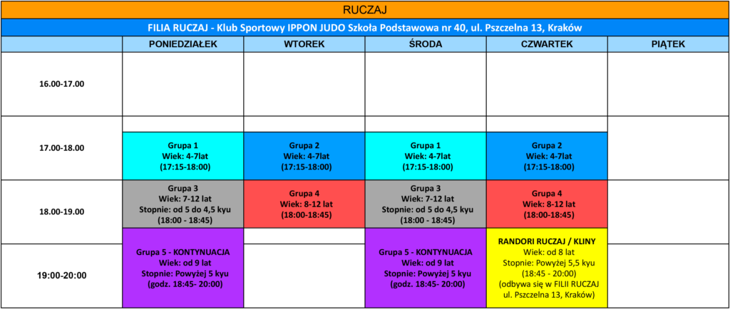 Ruczaj ippon judo Kraków